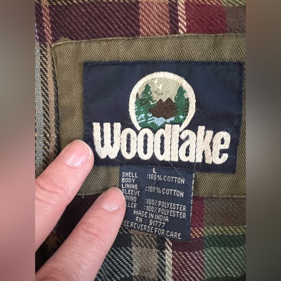 Vintage Woodlake Flannel Lined Barn / Chore Coat with Corduroy Details - Picture 2 of 7